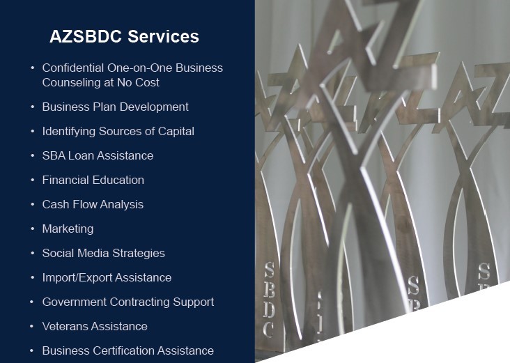 Bulleted list of AZSBDC Services