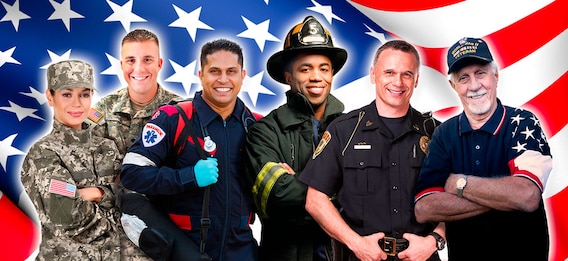 Group photo of first responders in uniform