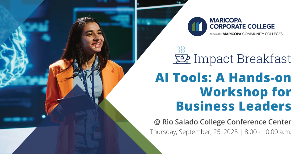 Banner for Impact Breakfast | AI Tools: A Hands-on Workshop for Business Leaders